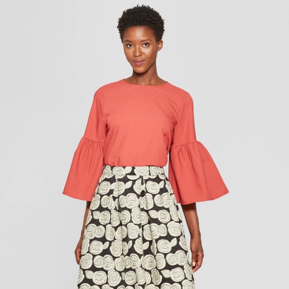 Who What Wear | NWT Wide Bell Sleeve Blouse - Picture 6 of 7